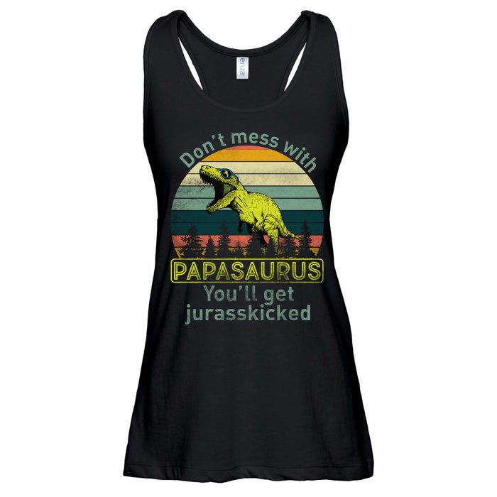 Don't Mess With Papasaurus Ladies Essential Flowy Tank