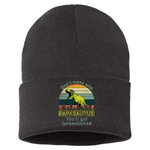 Don't Mess With Papasaurus Sustainable Knit Beanie