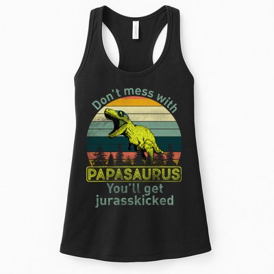Don't Mess With Papasaurus Womens Tank Top