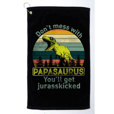 Don't Mess With Papasaurus Golf Towel