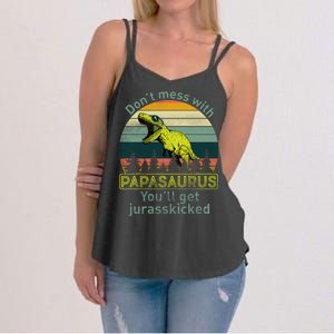 Don't Mess With Papasaurus Women's Strappy Tank