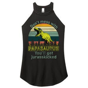 Don't Mess With Papasaurus Women's Perfect Tri Rocker Tank