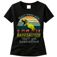 Don't Mess With Papasaurus Womens T-Shirt