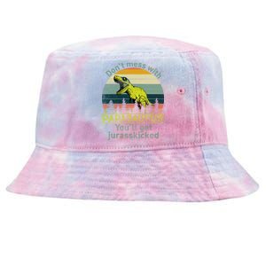 Don't Mess With Papasaurus Tie-Dyed Bucket Hat