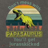 Don't Mess With Papasaurus Cotton Canvas Backpack