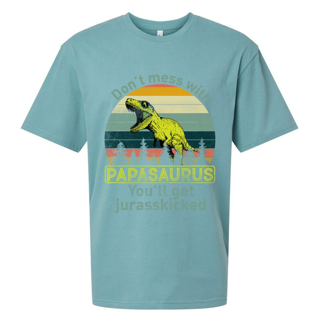 Don't Mess With Papasaurus Sueded Cloud Jersey T-Shirt