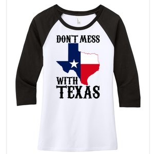 Don't Mess With Texas Women's Tri-Blend 3/4-Sleeve Raglan Shirt