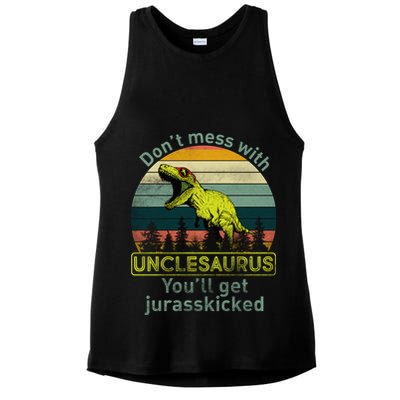 Don't Mess With Unclesaurus Ladies PosiCharge Tri-Blend Wicking Tank