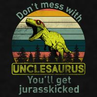 Don't Mess With Unclesaurus Ladies PosiCharge Tri-Blend Wicking Tank