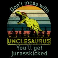 Don't Mess With Unclesaurus Full-Length Apron With Pockets