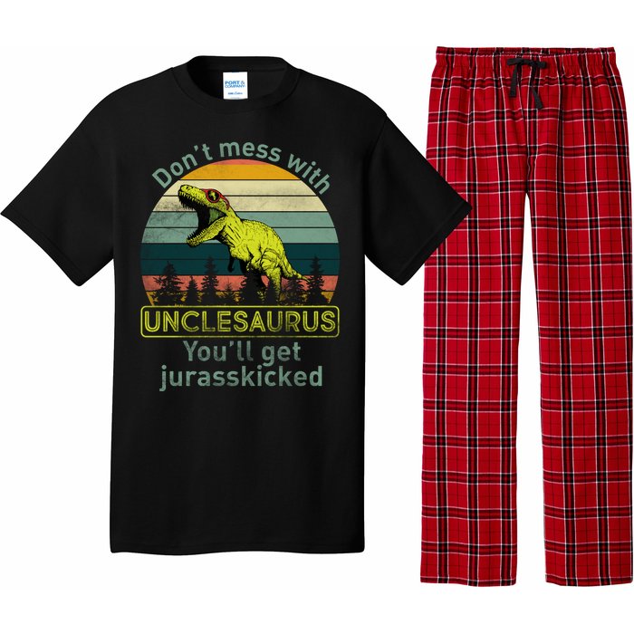 Don't Mess With Unclesaurus Pajama Set