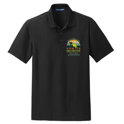 Don't Mess With Unclesaurus Dry Zone Grid Polo