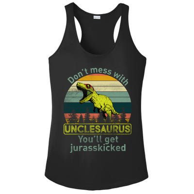 Don't Mess With Unclesaurus Ladies PosiCharge Competitor Racerback Tank