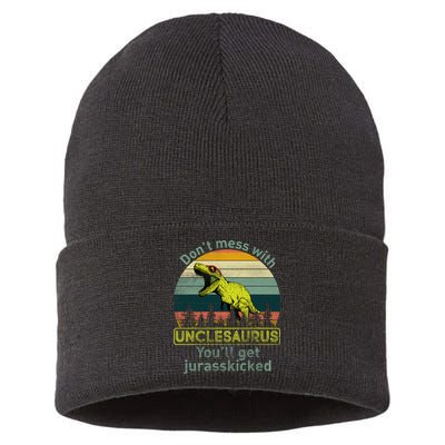 Don't Mess With Unclesaurus Sustainable Knit Beanie