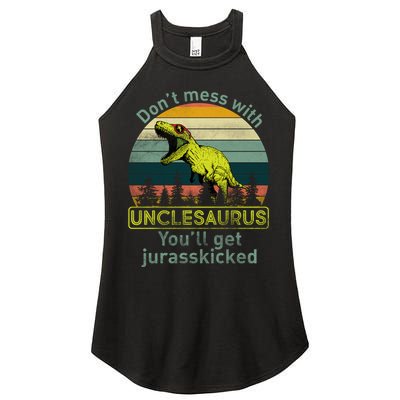 Don't Mess With Unclesaurus Women's Perfect Tri Rocker Tank