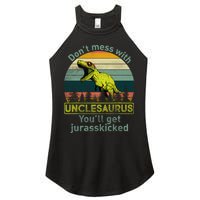Don't Mess With Unclesaurus Women's Perfect Tri Rocker Tank