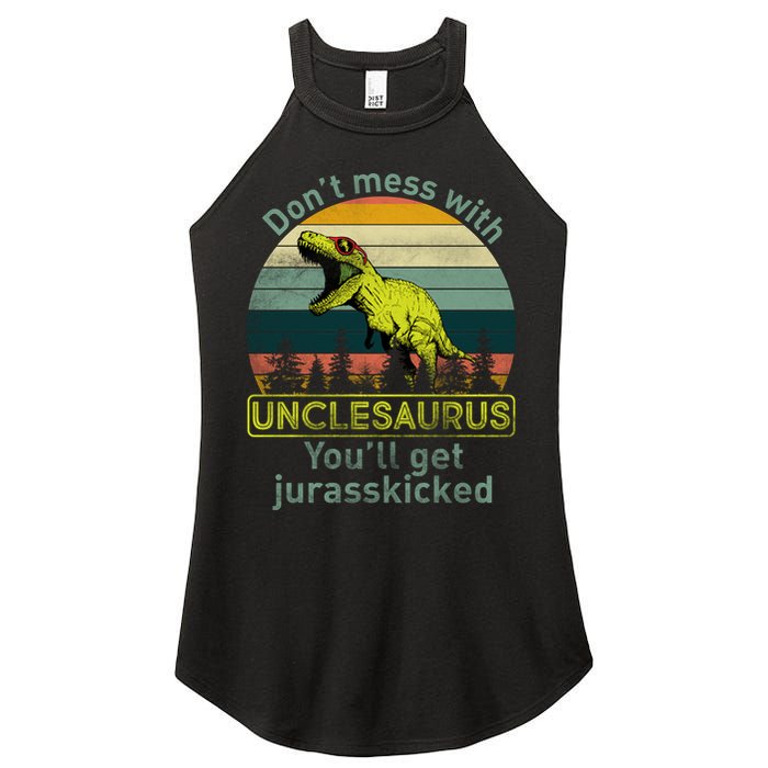 Don't Mess With Unclesaurus Women's Perfect Tri Rocker Tank