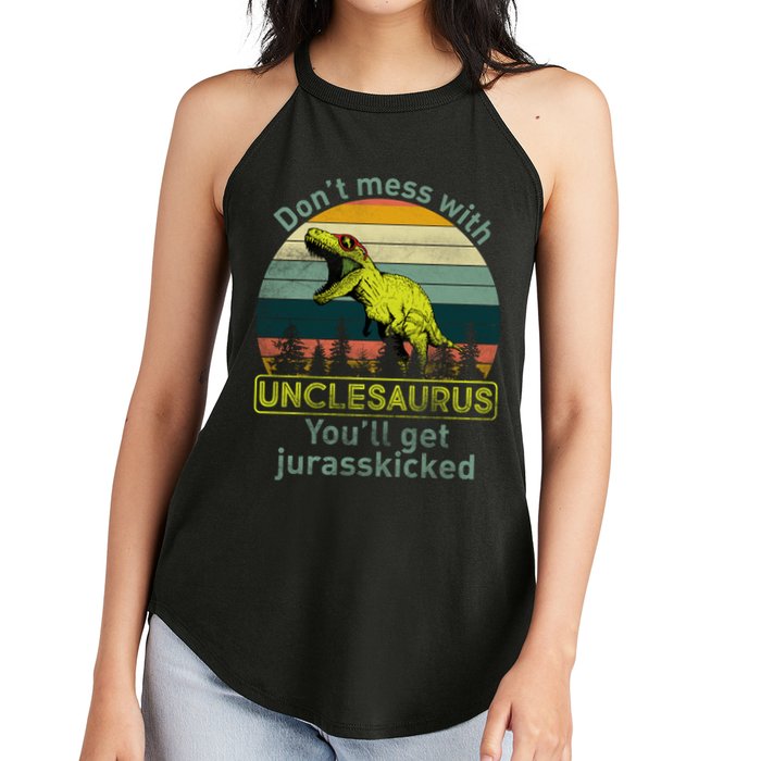 Don't Mess With Unclesaurus Women's Perfect Tri Rocker Tank