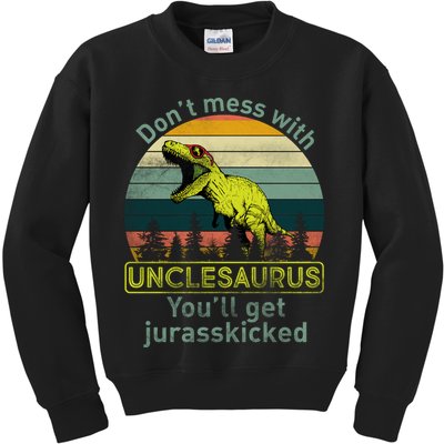 Don't Mess With Unclesaurus Kids Sweatshirt