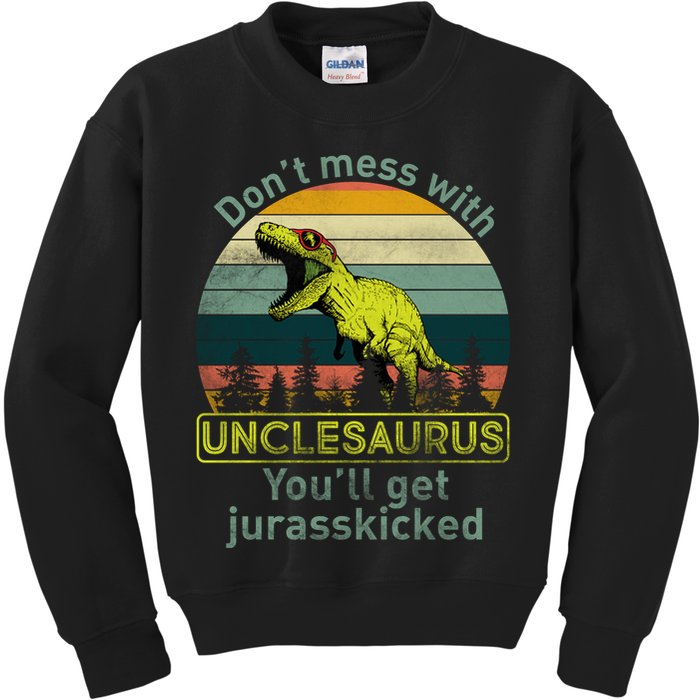 Don't Mess With Unclesaurus Kids Sweatshirt