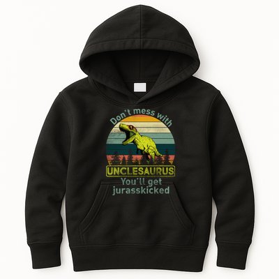 Don't Mess With Unclesaurus Kids Hoodie