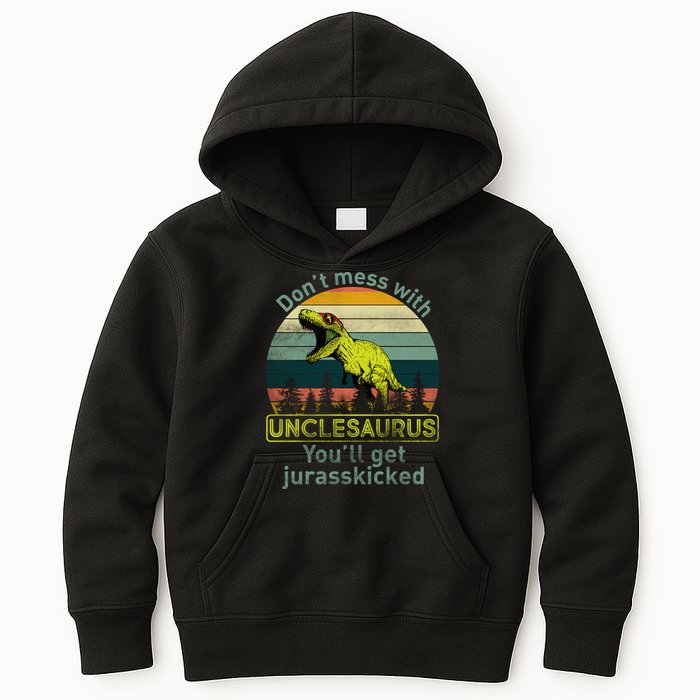 Don't Mess With Unclesaurus Kids Hoodie
