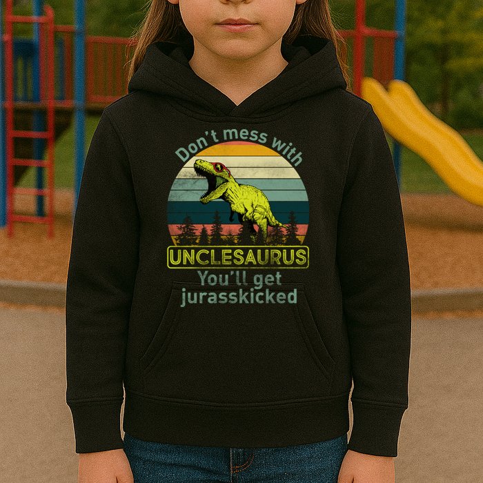 Don't Mess With Unclesaurus Kids Hoodie