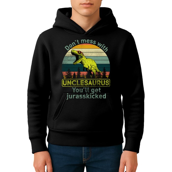 Don't Mess With Unclesaurus Kids Hoodie
