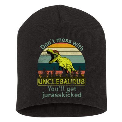 Don't Mess With Unclesaurus Short Acrylic Beanie