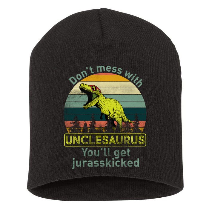 Don't Mess With Unclesaurus Short Acrylic Beanie