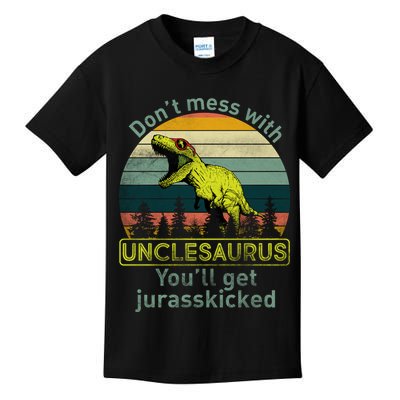 Don't Mess With Unclesaurus Kids T-Shirt