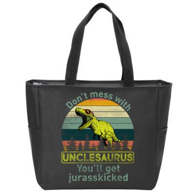 Don't Mess With Unclesaurus Zip Tote Bag