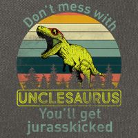 Don't Mess With Unclesaurus Cotton Canvas Backpack