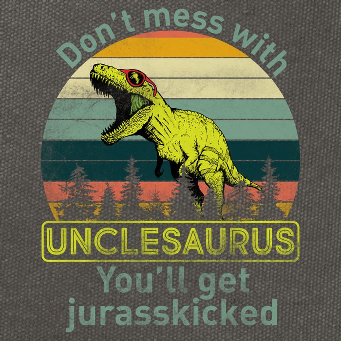 Don't Mess With Unclesaurus Cotton Canvas Backpack
