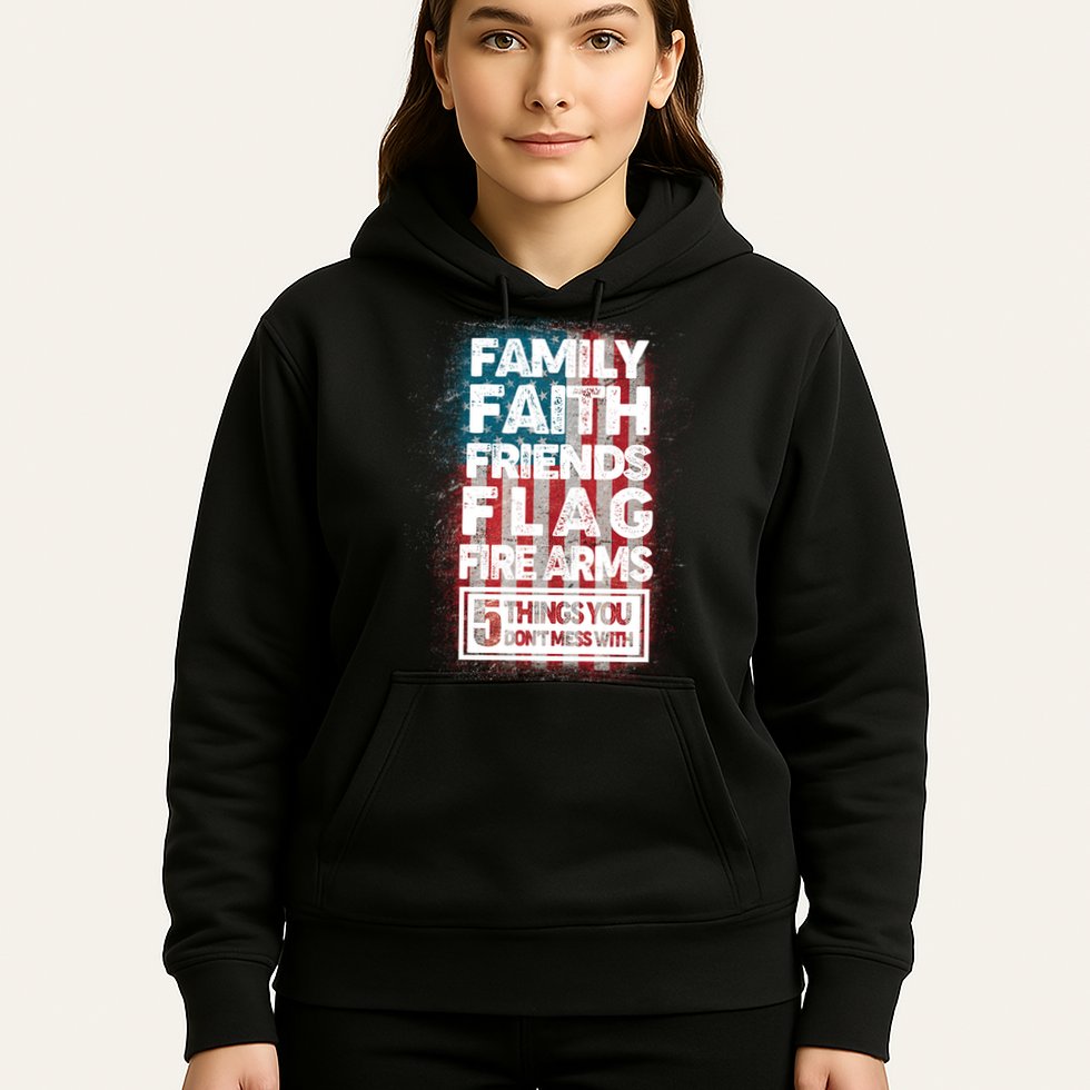 Don't Mess With Us Tough American Hoodie