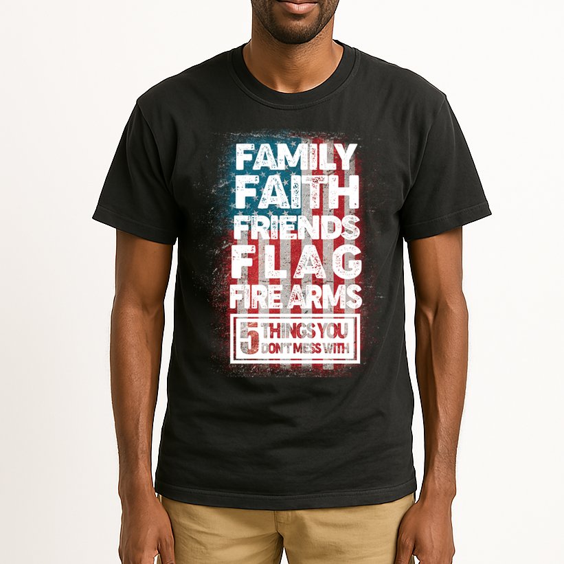 Don't Mess With Us Tough American Tall T-Shirt