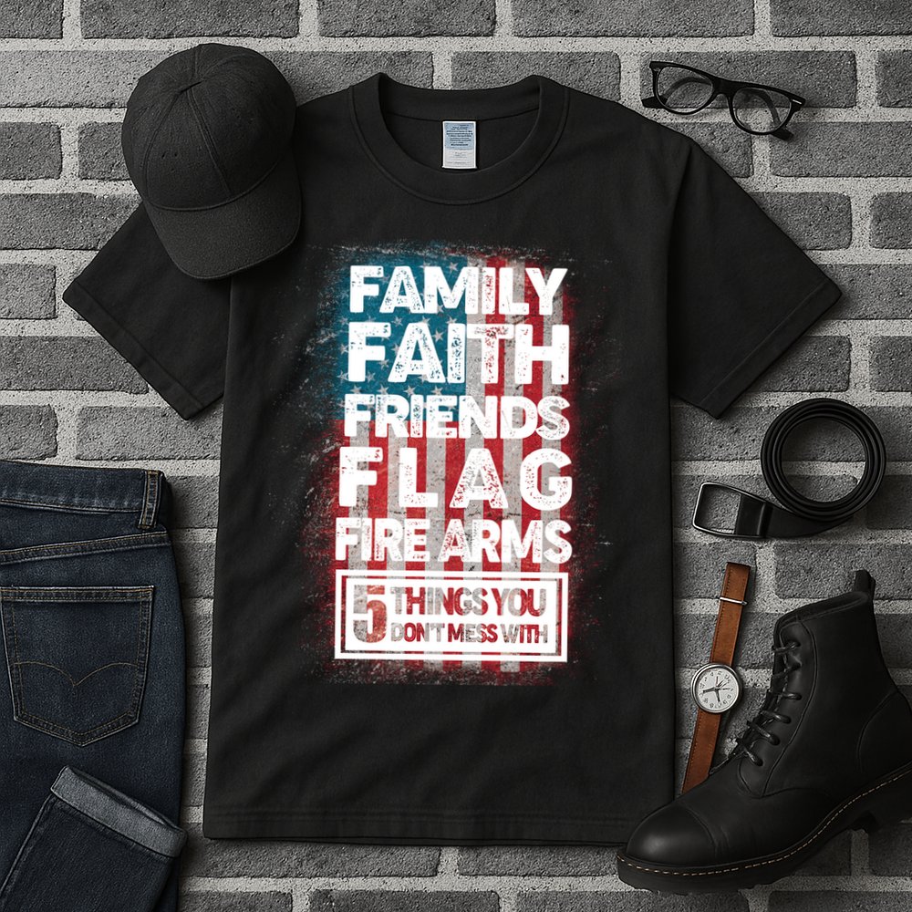 Don't Mess With Us Tough American Tall T-Shirt