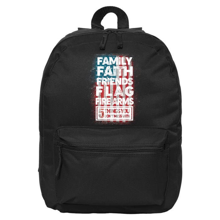 Don't Mess With Us Tough American 16 in Basic Backpack