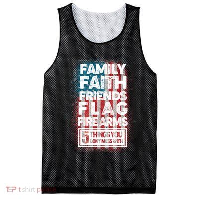 Don't Mess With Us Tough American Mesh Reversible Basketball Jersey Tank