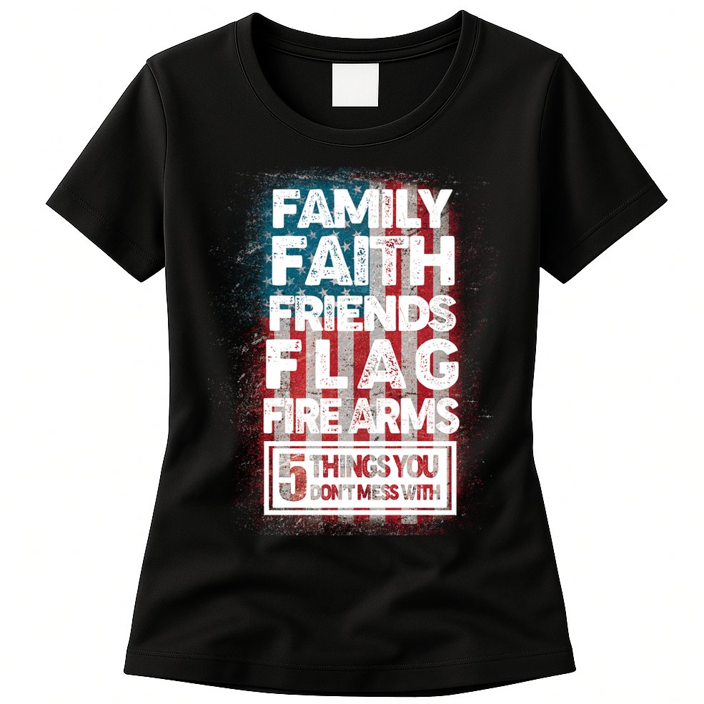 Don't Mess With Us Tough American Womens T-Shirt