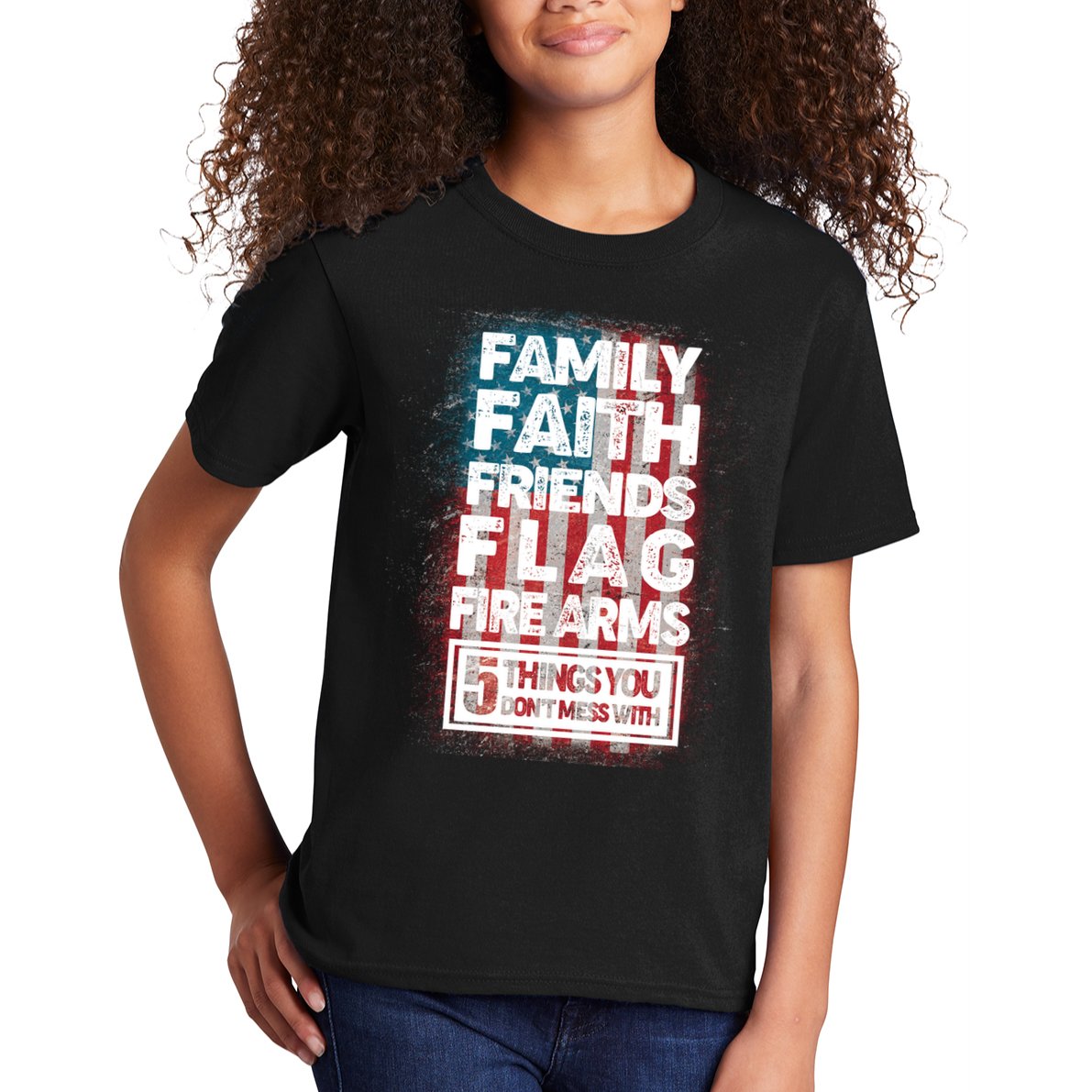 Don't Mess With Us Tough American Kids T-Shirt