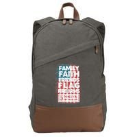 Don't Mess With Us Tough American Cotton Canvas Backpack