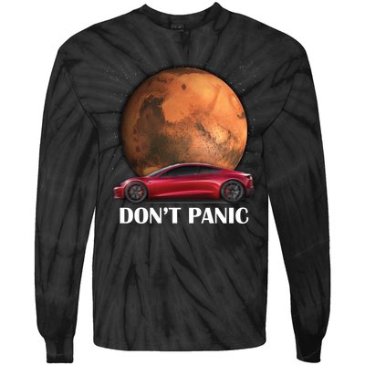 Don't Panic Tie-Dye Long Sleeve Shirt