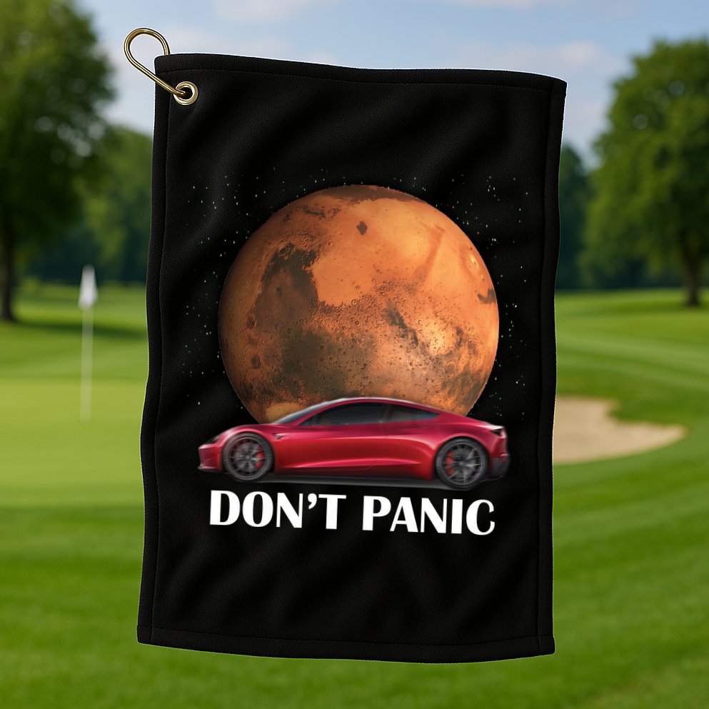 Don't Panic Golf Towel