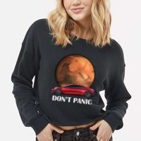 Don't Panic Cropped Pullover Crew