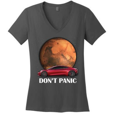Don't Panic Women's V-Neck T-Shirt