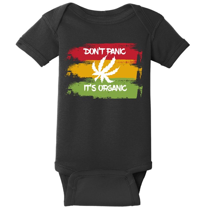 Don't Panic It's Organic Weed Baby Bodysuit