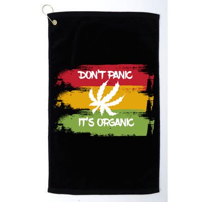 Don't Panic It's Organic Weed Golf Towel