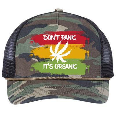 Don't Panic It's Organic Weed Retro Rope Trucker Hat Cap