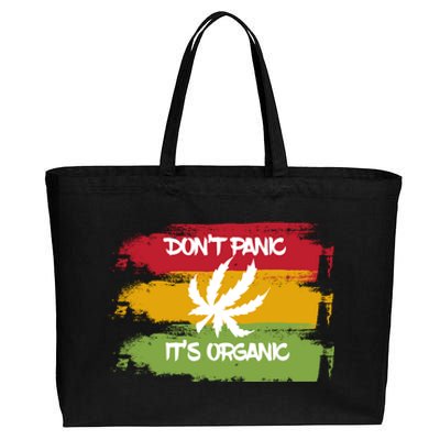 Don't Panic It's Organic Weed Cotton Canvas Jumbo Tote